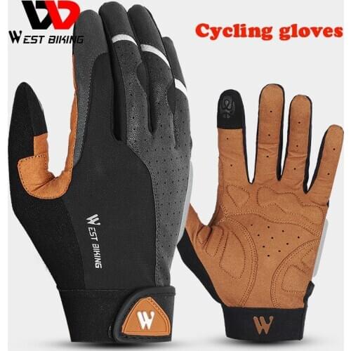 WEST BIKING Outdoor Sports Cycling Gloves Touch Screen Anti Slip Men Women Gloves Winter MTB Bicycle Motorcycle Fitness Gloves