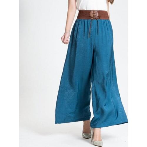 Plus size Bohemia Wide Leg Pants 8 colors Female vintage cotton linen Trousers Summer thin prairie chic Pants M-5XL 6XL 7XL