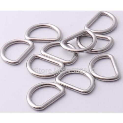10pcs/lot 29*22mm nickel color D ring for belt bag backpack buckle garment accessories