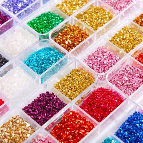 18g/box Resin Filler Multi Color Mixing Broken Glass Stones Crystal UV Epoxy Filler Small Jewelry Making Fillings