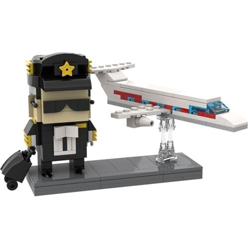 2019 new arrive diy MOC China Captain Building Block Model brickheadz Building Block Toy for children gifts