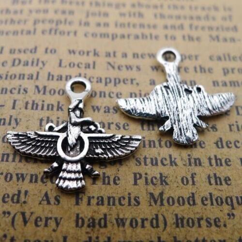 50pcs/lot 18x20mm Antique Silver Eagle Charm For DIY Bracelets Jewelry Making Handmade Craft