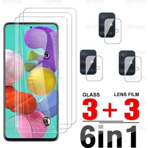 6in1 Camera Lens Film For Samsung Galaxy A51 A71 HD Front Tempered Glass screen protector for galaxy galaxi a 51 71 51a 71a
