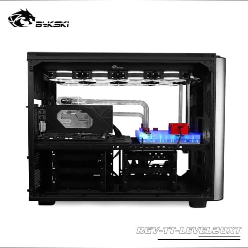BYKSKI Acrylic Board use for ThermalTake LEVEL20XT Computer Case / Water Channel Solution for CPU and GPU Block / 3PIN RGB Light