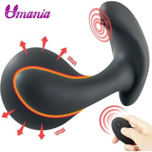 10 modes Anal Vibrator Wireless Remote Male Prostate Massager Inflatable Anal Plug Butt Plug Anal Expansion Sex Toys For Men
