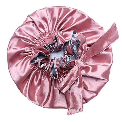 2PCS Satin Night Sleep Night Cap for Women Lady ,Adjustable Extra Large Satin Bonnet for Long/Curly Hair,Double-Layer,Breathable