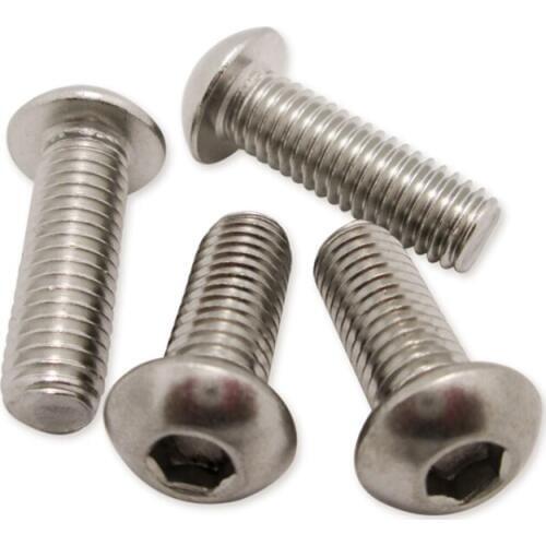 Free Shipping 15pcs/Lot Metric M6x14mm Stainless Steel Button Head Hex Socket Cap Screws Bolts