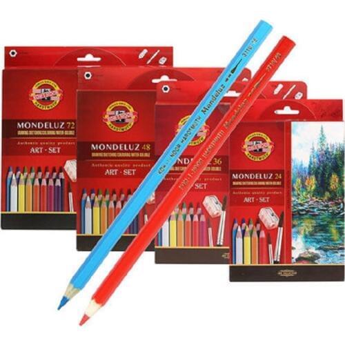 Brand Water soluble colored pencils 24 & 36 & 48 & 72 colors with paper box