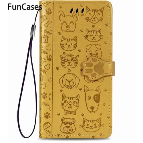 Kitten Back Covers Cases For funda Xiaomi CC9E Cover Iphone PU Leather Book Case Xiaomi capa CC9 E CC 9E Carcaso Flip Case Shell