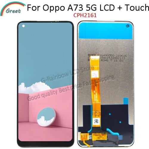 6.5'' Pantalla For Oppo A73 5G LCD Display Touch Panel Glass Screen Digitizer Assembly For Oppo A73 5G CPH2161 LCD