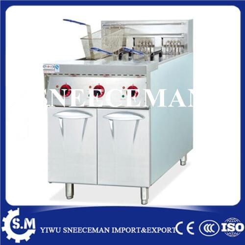 52L Electric Vertical single cylinder double screen electric fryer maker commercial stainless steel deep fryer machine