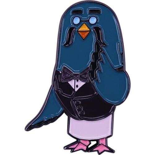 This badge pin features the loveable cafe owner, Brewster, from Animal Crossing! Drink up before it