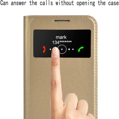 Smart View Sleep Flip Cover Leather Phone Case For Samsung Galaxy S4 S 4 Mini S4mini SamsungS4case GT I9190 I9192 I9195 I9500