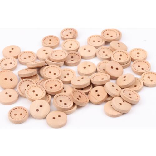 Round Wooden Sewing Buttons Boton Costura for Handmade Scrapbooking Craft and Clothing 30pcs 12mm