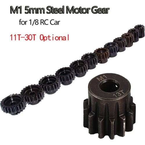 M1 5mm 11t 12t 13t 14t 15t 16t 17t 18t 19t 20t 21t 22t 23t 24t 25t 26t 27t 28t 29t 30t Pinion Motor Gear for 1/8 RC Car