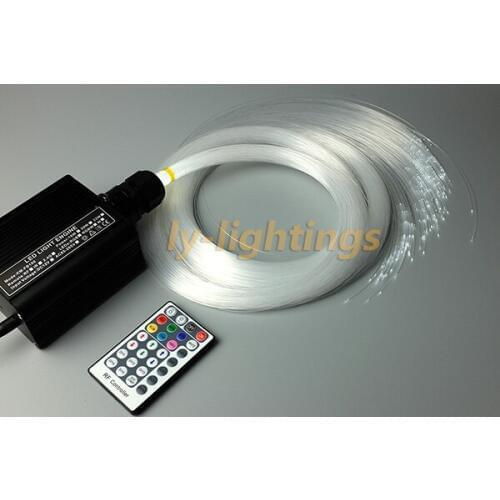 Mini fiber optic light kit optical fiber celing light RGB+W 16W led light source+ 200pcs fibre for bar/shop/room/home decoration