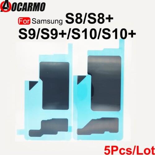 Aocarmo 5Pcs Back Glass Cover Adhesive Sticker Glue For Screen For Samsung Galaxy S8 S9 S10 Plus S8+ S9+ S10