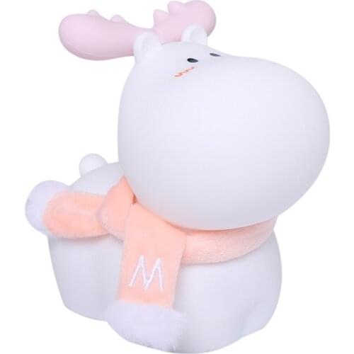 Deer Night Light with Timer for Kids,Toddler Baby Nursery Decoration Led Lamp Birthday Gifts Teen Girls, Portable Rechargeabe