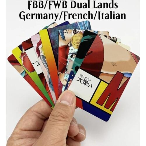 Major English Beta/Unlimited Double Germany French Italian FBB/FWB Dual Lands Black Core Paper TOP Vintage Masters Proxy Cards
