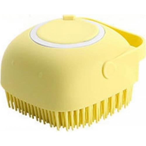1Pcs Kids Bath Brush Non-Slip Handle Multifunctional Silicone Skin-Friendly Baby Shower Scrubber Dispenser for Infant