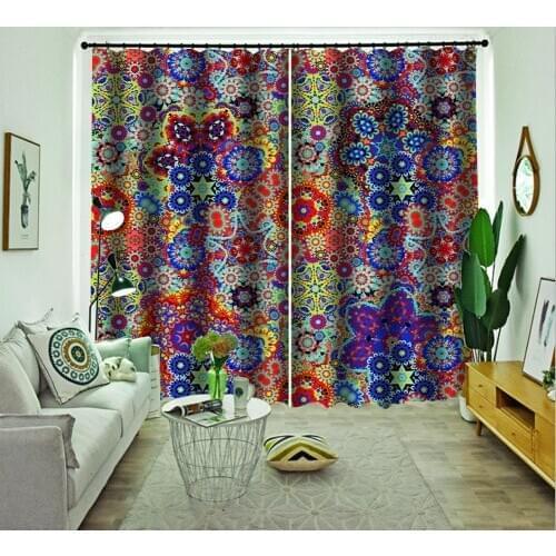 3D Curtains Blackout Modern Curtains For Living Room Bedroom glass pattern Curtains For Kitchen Window Treatment