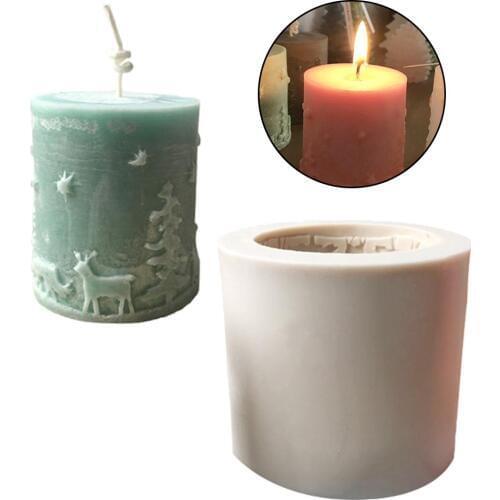 Candle Silicone Mold Christmas DIY Soap Aroma Candle Mold Craft Tool Cake Chocolate Clay Crafts Art Mold Fondant Cake Mould