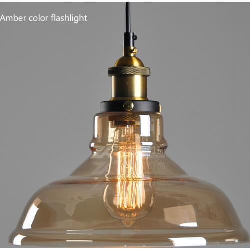 Nordic Loft Bar Glass pendant light American Country Style Kitchen Island Restaurant Cafe Single Head Glass modern glass light