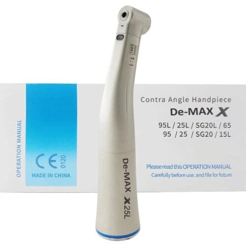 1pc x dental handpiece 1: 1 fiber optic handpiece against angle red increase for dental micromotor