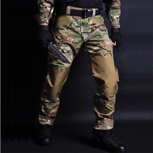 Outdoor Camouflage Tooling Trousers Spring Autumn Men Military Training Climbing Sports Loose Multi-pocket Tactical Army Pants
