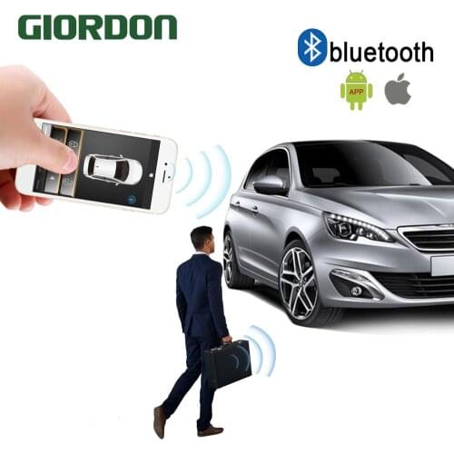 Universal PKE Smart Key Smartphone Android/IOS Remote Alarm Security Button With Automatic rising window Passive Keyless Entry