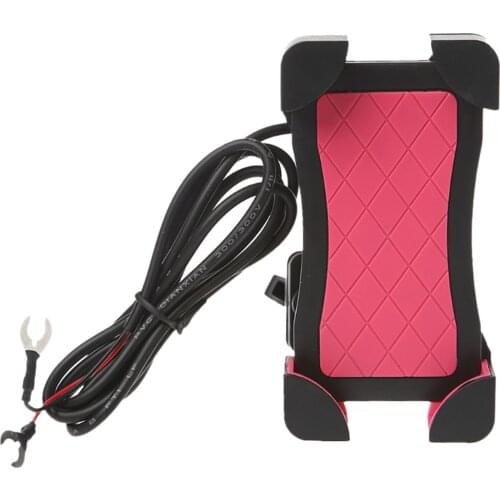 Universal Bicycle Motorcycle Mobile Phone Charging Bracket With USB Charger Port Bike Motorcycle Cell Phone Holder Stand Bracket