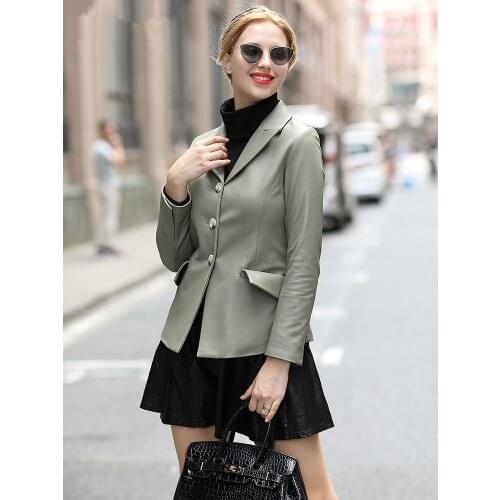 Sheepskin Coat Spring Autumn Jacket Women Real Leather Jacket Streetwear Blazer Women Clothes 2020 Chaqueta Mujer MY4398