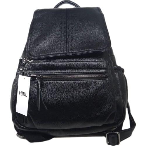 Women Cow Leather backpack Female Real Genuine Leather Shoulder Bag Lady Rucksack