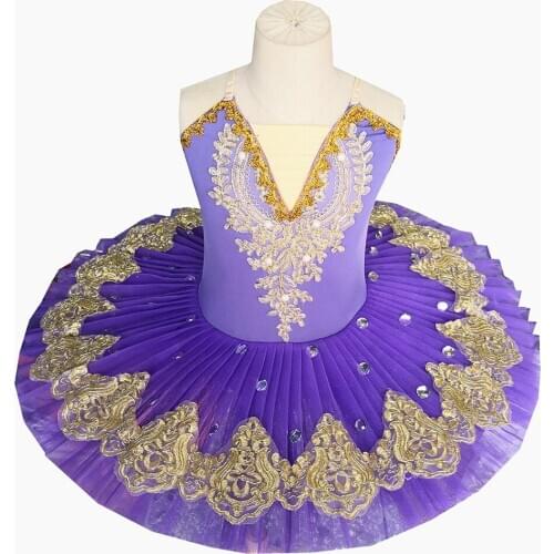 Ballet Dress Belly Dance Tutus Skirts For Girls Little Dance Dress Light Purple Cute Girls Performance Costumes High Quality