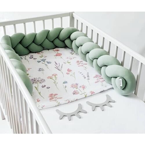 1M Baby Bumper Cushion Pillow Bumpers In The Crib Baby Bed Protection Tour De Lit Bebe Tresse Chichonera Cuna