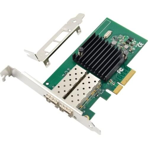 2 SFP Port PCIe X4 1000M Gigabit Lan Network Card Adapter Chip Intel I350AM2 DUAL 1GbE Ethernet Controller Server Card Pci-e 4X
