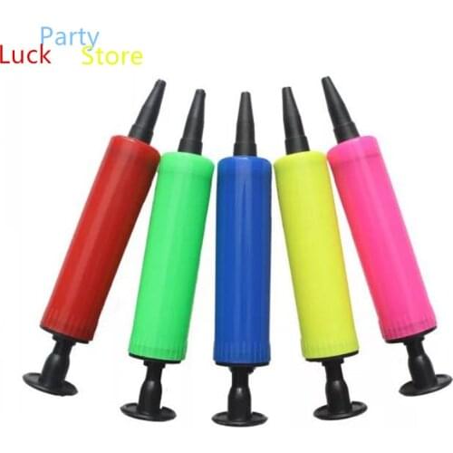 2pcs Balloon pump Mini Plastic Hand Held Ball Party Balloon Inflator Air Pump Portable Useful Balloon Decoration Tools