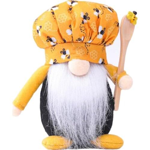 2021 Plush Toy Bee Dwarf Elf Doll Hu Faceless Old Man Props Garden Lovely Gifts Creative Chef Decoration Room Decor Ornaments