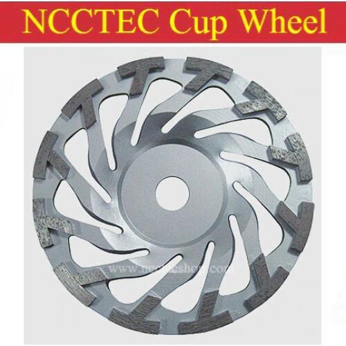 7'' T segment Cyclone diamond grinding CUP wheel | 180mm Concrete grinding plate| FREE shipping 12 segments