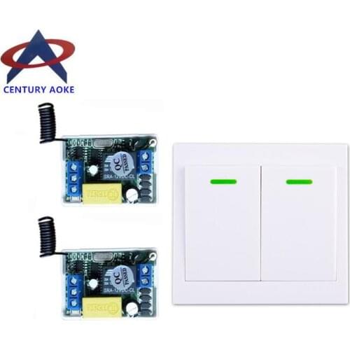 220 v 1 ch RF wireless remote control switch 2 receiver+1 transmitter walls remote controller self-lock mode