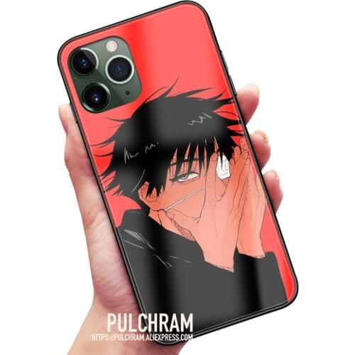 Megumi Fushiguro Anime Glass Soft Silicone Phone Case Cover Shell For iPhone SE 6s 7 8 Plus X XR XS 11 12 Mini Pro Max Sumsung