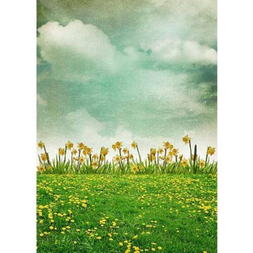 LIFE MAGIC BOX Photophone For Photos Green Grass Flowers Paris Party Backdrops