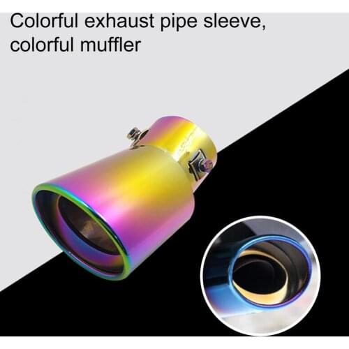 Muffler Colorful Deisgn Sound-absorbing Stainless Steel Wear-resistant Exhaust Tip for Corolla Mufflers Exhaust Systems