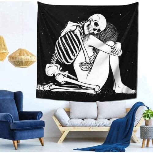 Skull Tapestry Home Decorations for Living Room Bedroom Dorm Decor Aesthetic Room Decor Tapiz Hippie Gobelin Decoration Mural