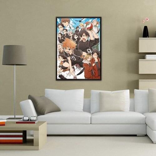 Haikyuu!! Japan Top series Anime Character Poster Art Wall Canvas painting for bedroom Home Decoration