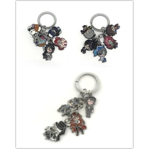 IVYYE Black Butler Fashion Anime Metal Key Chains Cartoon Keyring Car Keychain Pendant Toys Keyholder Unisex Gifts NEW