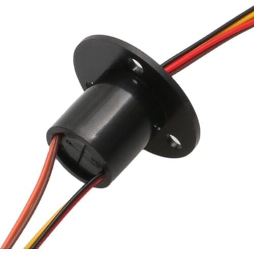 1pc Dia.12.5mm 6CH 200rpm 6 Wires CIRCUITSx2A Capsule Slip Ring 220VAC/DC Small Rotating Collector for Monitor Robotic RC Model