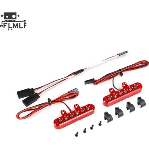 CNC Metal Lamp Base Tail Lamp Set Fit for 1/5 Losi 5ive-t Rovan LT King Motor X2 truck parts