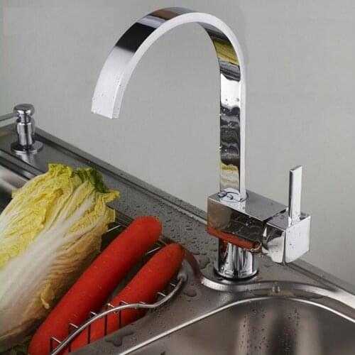 Kitchen Free ShippingCopper hot and cold water faucet Square waterfall faucet 360 degree rotation a faucet