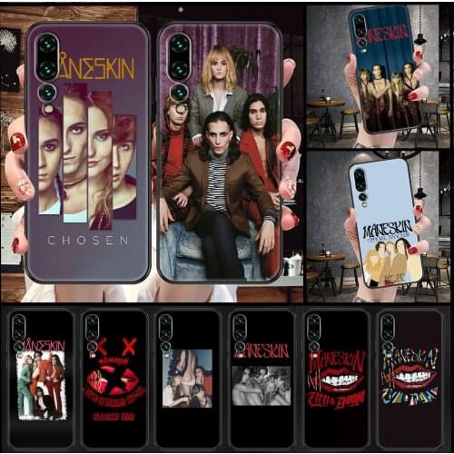 Maneskin Damiano David Phone case For Huawei P Mate P10 P20 P30 P40 10 20 Smart Z Pro Lite 2019 black 3D Etui art shell luxury